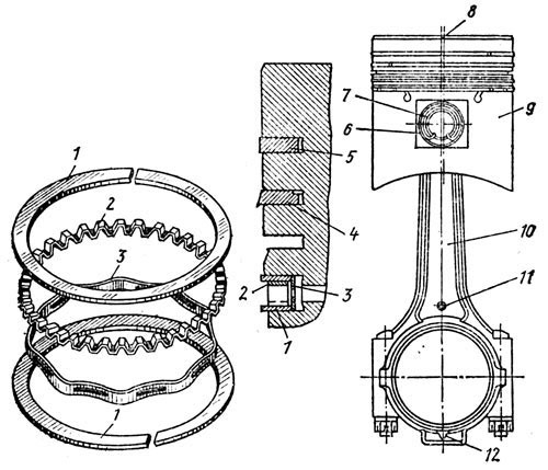 Поршень с шатуном