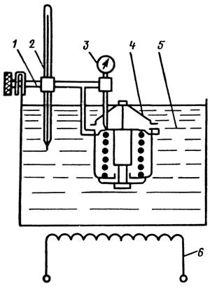 Схема прибора для проверки термостата