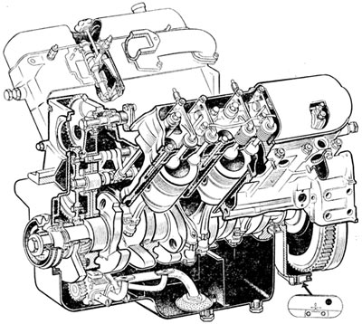 Общий вид двигателя МАЗ
