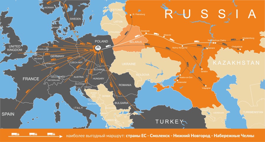 Доставка грузов из Европы в Россию