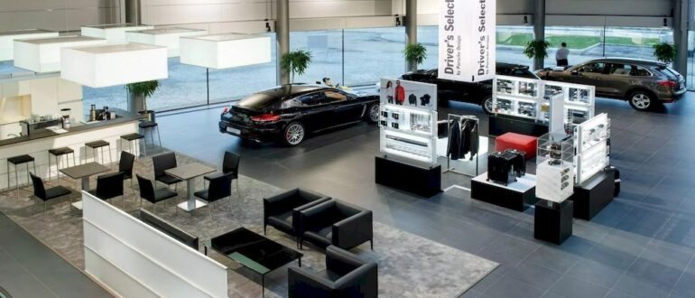 Современный офис автодилеров: Пространство для работы и удобства клиентов
